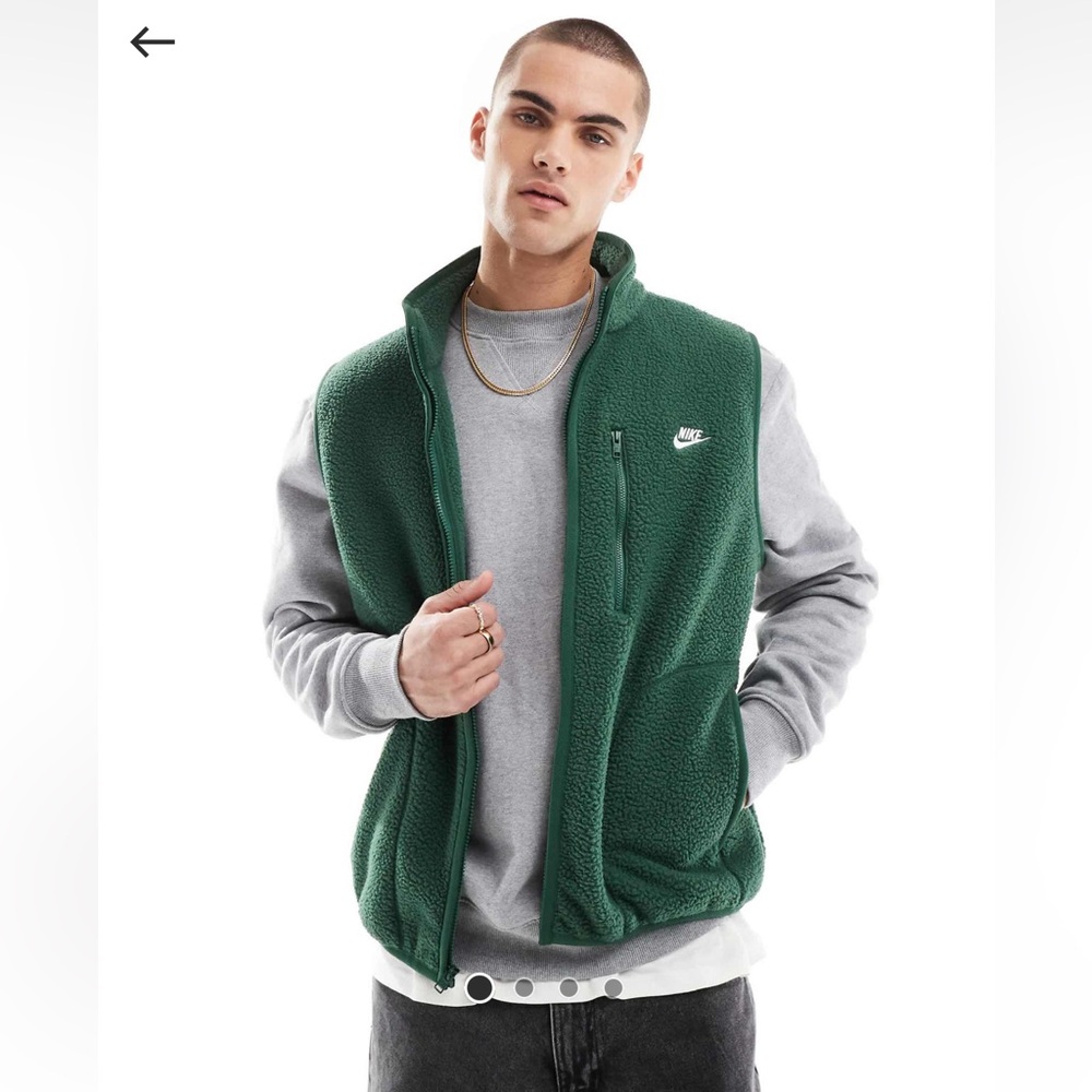 Nike Men's Forest Green Fleece Vest